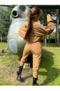 Bluza Damska MAKE LOVE - camelowy