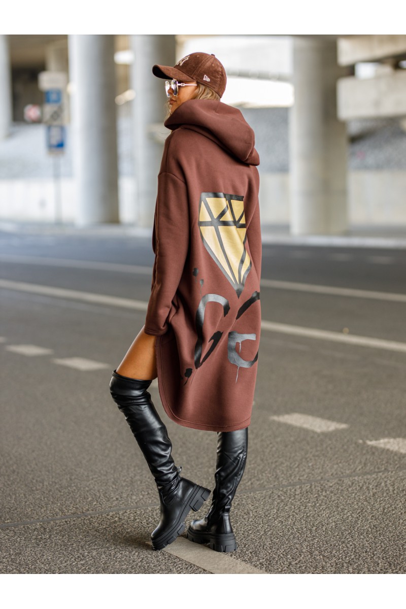 Bluza Damska GG - czekoladowy