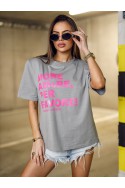 T-shirt Damski MORE AMORE - szary