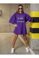 Bluzka Damska LIFE - fioletowy