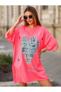 Bluzka Damska NOTI - różowy neonowy