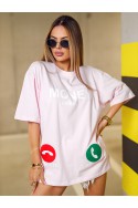 T-shirt Damski MONEY - pudrowy różowy
