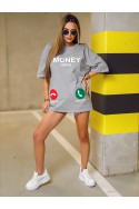 T-shirt Damski MONEY - szary
