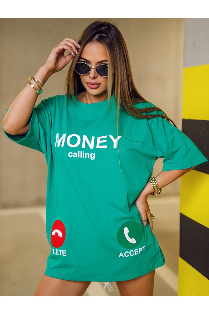 Women's T-shirt MONEY - green