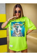 T-shirt Damski IMAGE - żółty neonowy