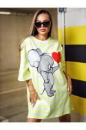 JERRY HEART Women's Blouse - Neon Yellow