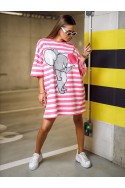 Women's Blouse JERRY HEART - neon pink