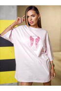 Women's T-shirt WINGS - powder pink