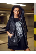 Women's FANCY Sleeveless Jacket - Black
