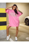T-shirt oversize CARRY - różowy