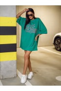 T-shirt oversize CARRY - zielony