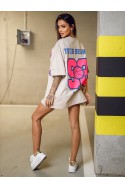 T-shirt Damski NEW YORK - beżowy