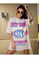 Women's T-shirt NEW YORK - beige