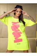 T-shirt Damski ZIGZAG - żółty neonowy
