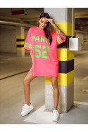 Bluzka Damska PARIS - różowy neonowy