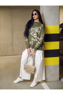 Sweter Damski  AMSTI - khaki