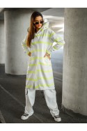 Bluza Damska I'M OK - biały / żółty neonowy