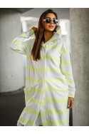 Bluza Damska I'M OK - biały / żółty neonowy
