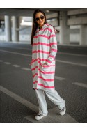 Bluza Damska I'M OK - biały / różowy neonowy