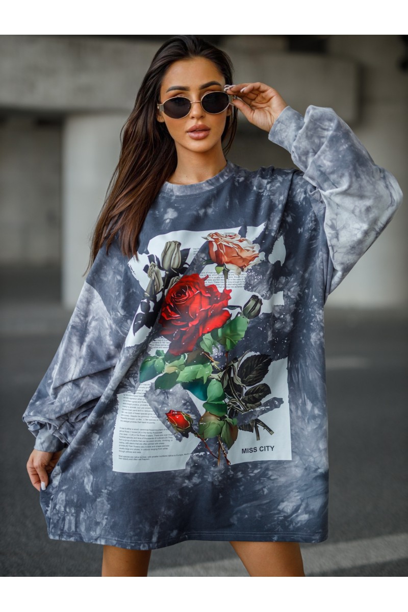 Bluza Damska ROSE PAPER - ciemny szary