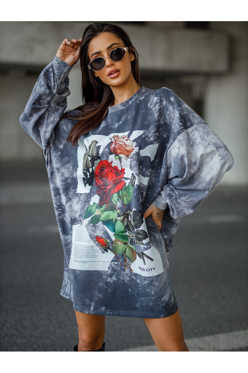 Bluza Damska ROSE PAPER - ciemny szary