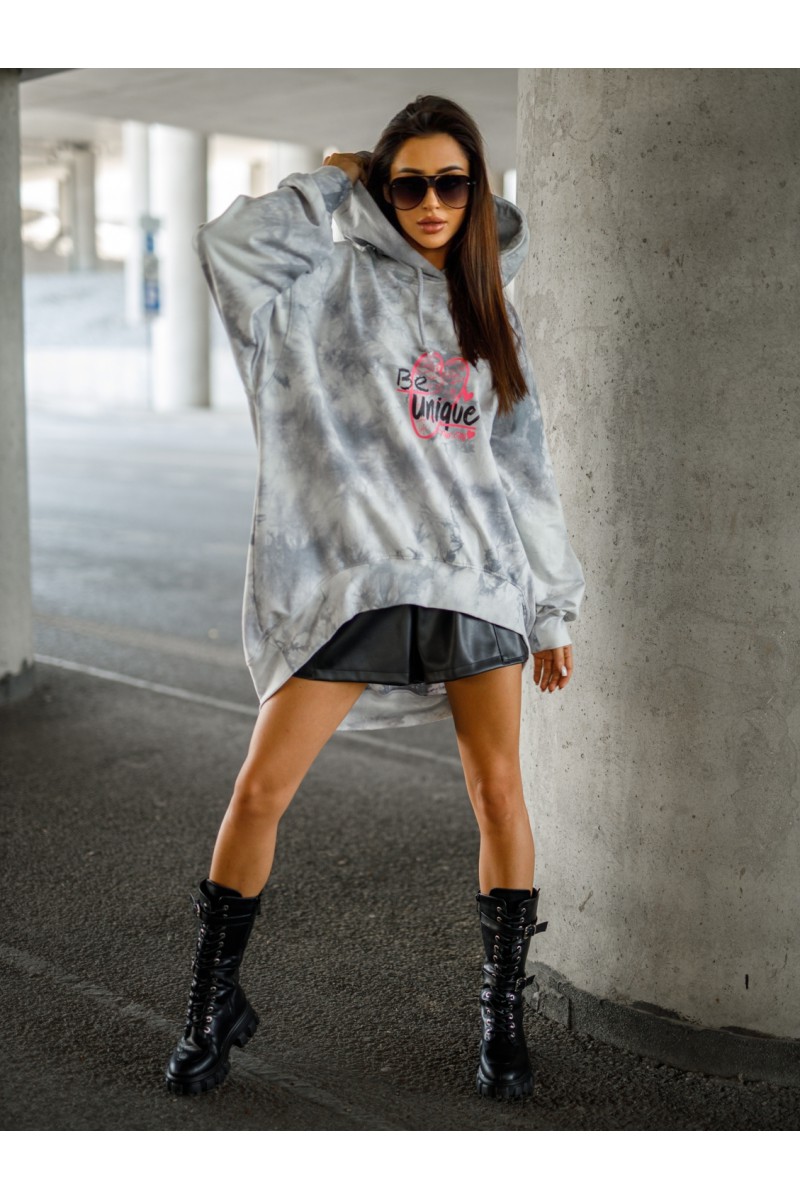 BE UNIQUE Women's Sweatshirt - Light Gray