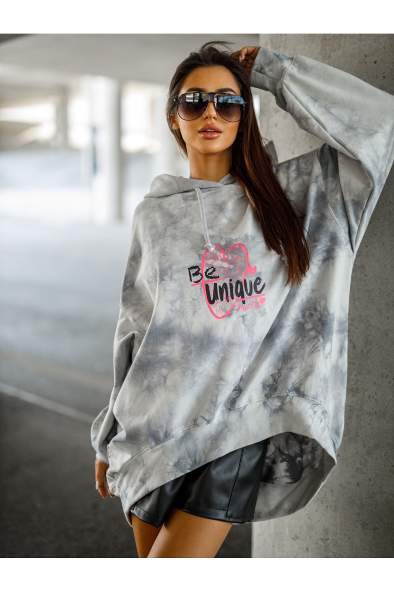 BE UNIQUE Women's Sweatshirt - Light Gray