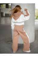 Dres Damski MONNA - ecru / camelowy