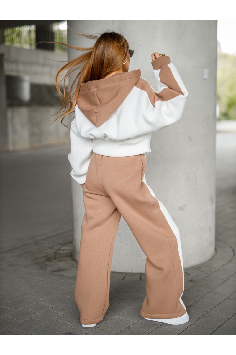 Dres Damski MONNA - ecru / camelowy