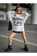 Bluza Damska MOTORS - biały / czarny