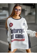 Bluza Damska MOTORS - biały / czarny