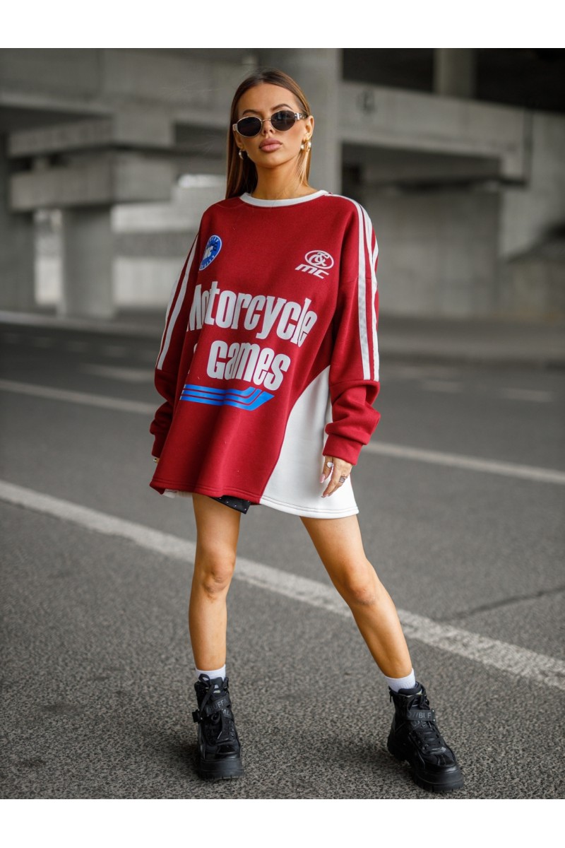 Bluza Damska MOTORS - bordowy