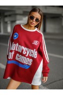 Women's sweatshirt MOTORS - burgundy
