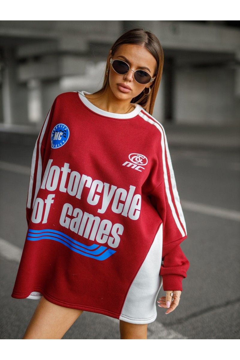 Bluza Damska MOTORS - bordowy