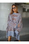 Sweter Damski LEO - szary