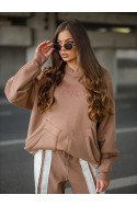 Bluza Damska DOUBLE - camelowy