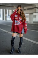 Bluza Damska HARLEY - bordowy