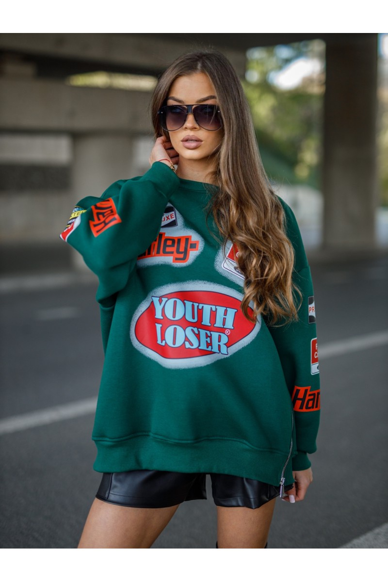 Bluza Damska HARLEY - butelkowy zielony