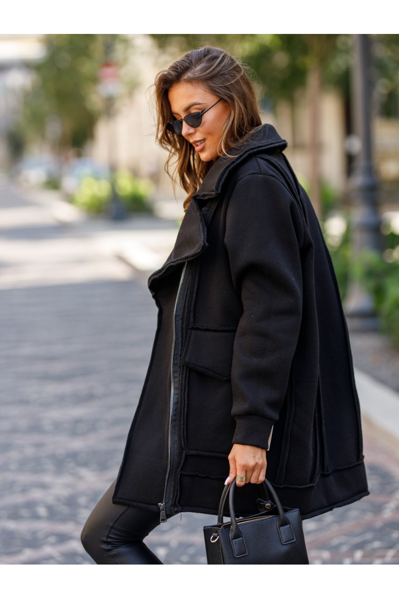 Women's sweatshirt SHORT GRAND - black