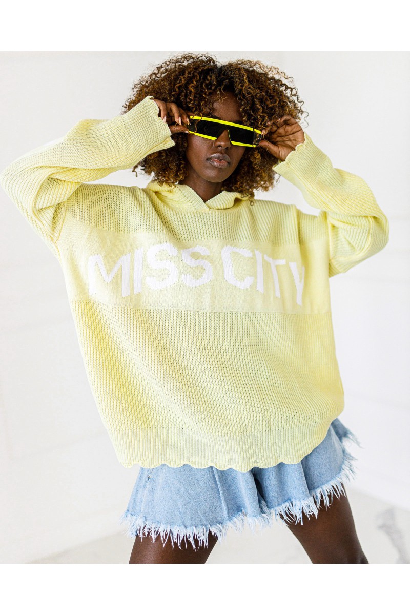 Miss City hooded sweater - orange