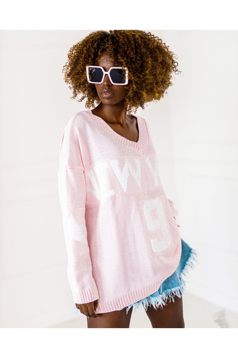 New York hooded sweater - yellow