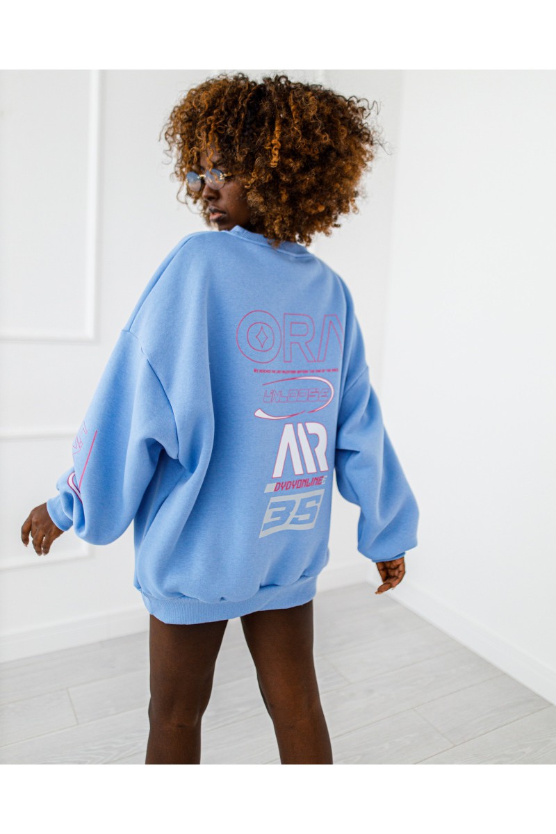Racer-Sweatshirt - blau