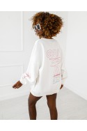 Racer-Sweatshirt - weiß