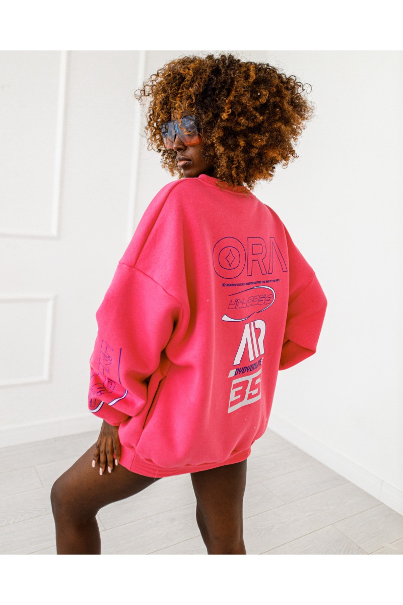 Racer-Sweatshirt - pink