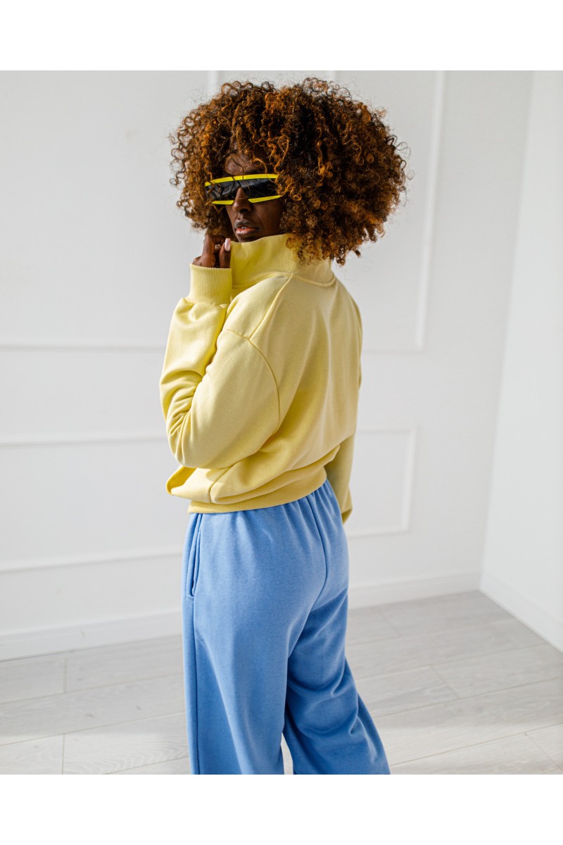 Trainingsanzug 3 Streifen - blau und gelb