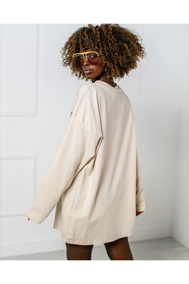 Goldbluse - beige
