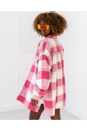 Károvaná bunda Lei - ružová