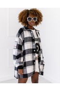 Lei checked jacket - black