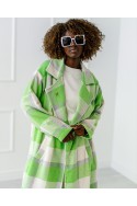 Checked coat Lexi - green