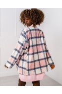 Stella checked blazer light pink